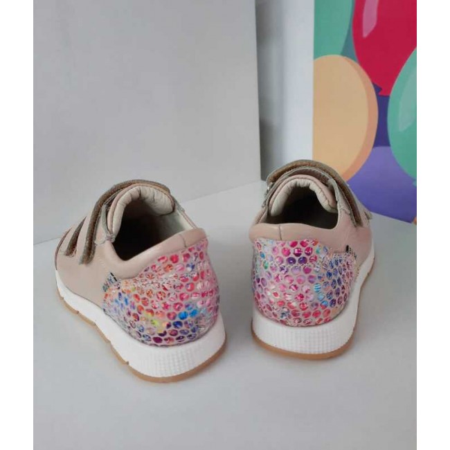 Natural leather baby girl sneakers model GILDA