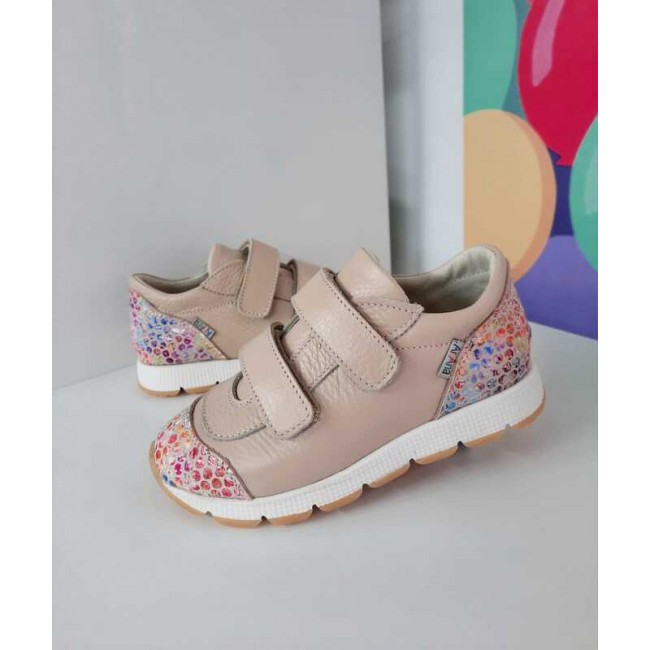 Natural leather baby girl sneakers model GILDA