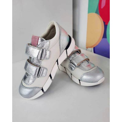 Natural leather girls sneakers model PERLA Natural leather girls sneakers model PERLA