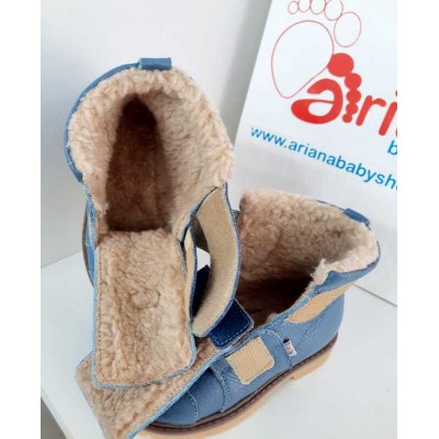 Natural leather kids boots model BLU Natural leather kids boots model BLU
