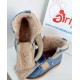 Natural leather kids boots model BLU