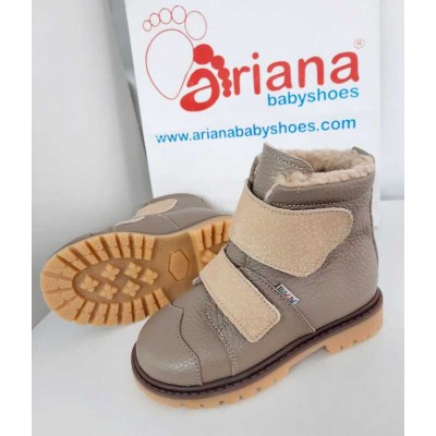 Natural leather kids boots model CENERE Natural leather kids boots model CENERE