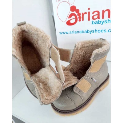 Natural leather kids boots model CENERE Natural leather kids boots model CENERE