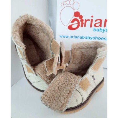 Natural leather kids boots model CLARY Natural leather kids boots model CLARY