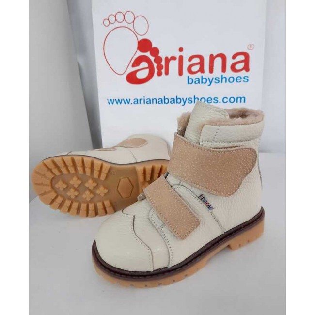 Natural leather kids boots model CLARY