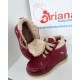 Natural leather baby girl ankle boots model DORA