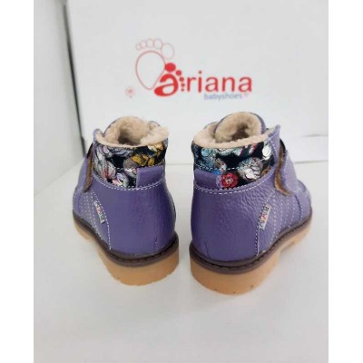 Natural leather baby girl ankle boots model ELLY