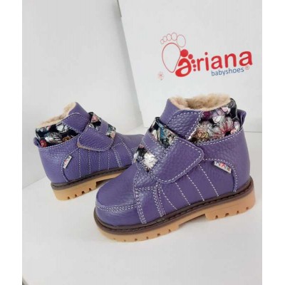 Natural leather baby girl ankle boots model ELLY