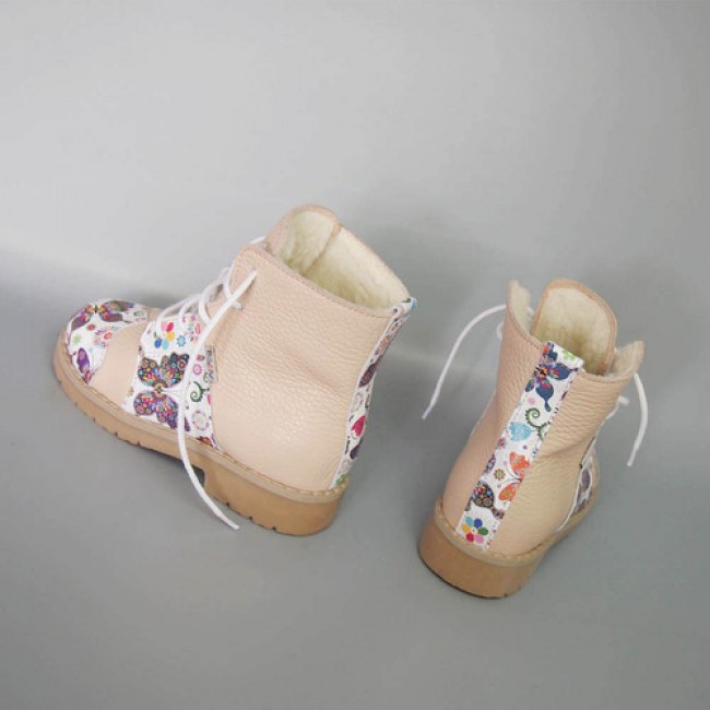 Cizmulite pentru copii din piele naturala,imblanite model PINK Cizmulite pentru copii din piele naturala,imblanite model PINK