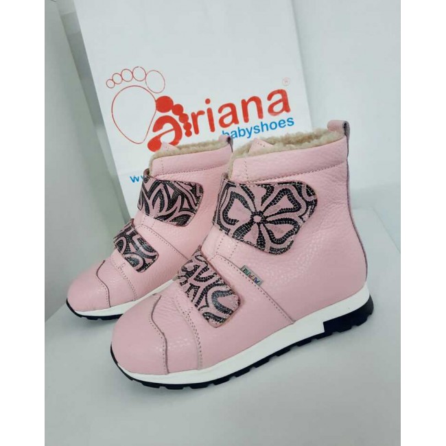 Natural leather baby girl boots model SOFI