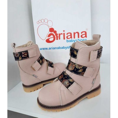 Natural leather baby girl boots model SUZY Natural leather baby girl boots model SUZY